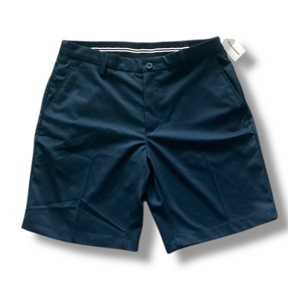 Amazon Essentials Slim Navy Shorts 34W | Recycled Stretch Chino NWT